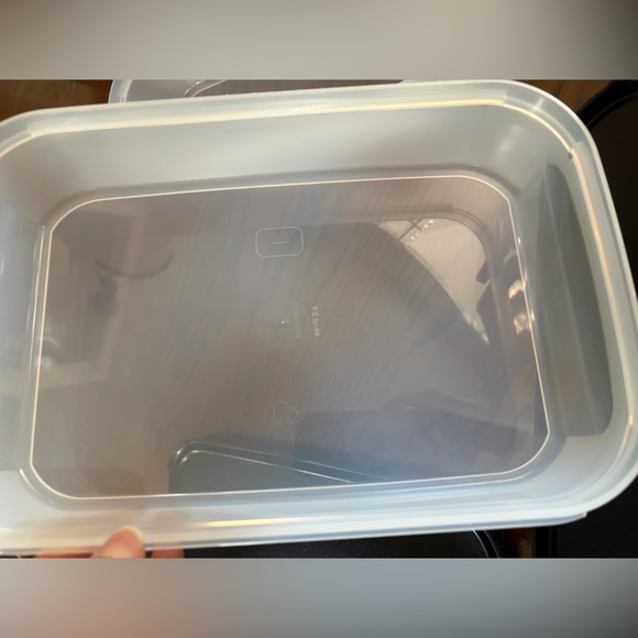 Tupperware 3 Pieces Set Black and White Kitchen Storage Container - Picture 7 of 11